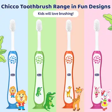 Chicco Toothbrush Set Pink Green pack