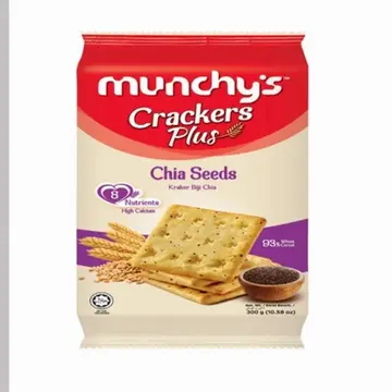 Munchys Crackers Plus Chia Seed pack