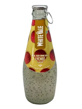 White Vale Basil Seed Drink Lychee pack