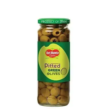 Del Monte Green Pitted Olives pack