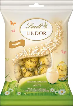 Lindor White Chocolate With Smooth Melting Filling pack