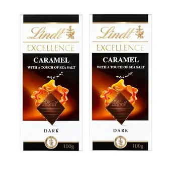 Lindt Excellence Dar Choco With Caramel And Touch Of Sea Salt pack