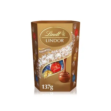 Lindt Lindor Smooth Melting Assorted Chocolate Cornet pack