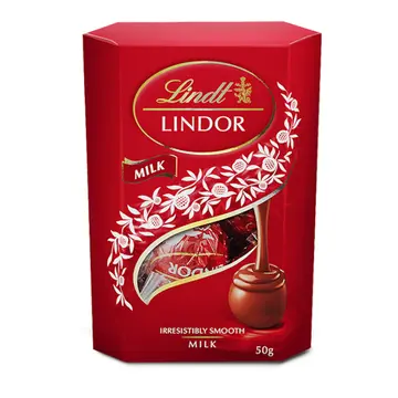 Lindt Lindor Smooth Melting Milk Chocolate Cornet pack