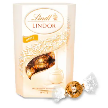 Lindt Smooth Melting Chocolate Cornet White pack