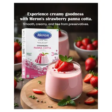 Meron Strawberry Panna Cotta pack