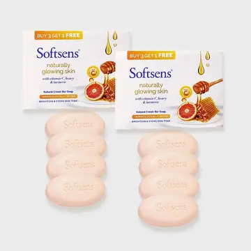 Softsens Nat Glowing Skin Soap pack
