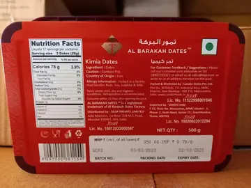 Dates Wet Kimia Al-Barakah pack